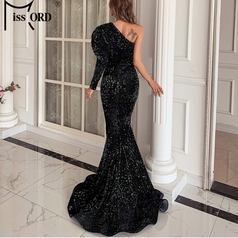 Sequin Black Gown - image 2